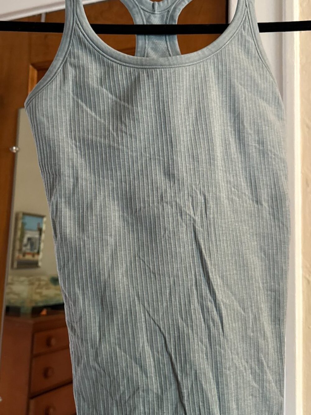Lululemon Ribbed Racerback Tank — Sage/Grey — Size 6 - Picture 4 of 6